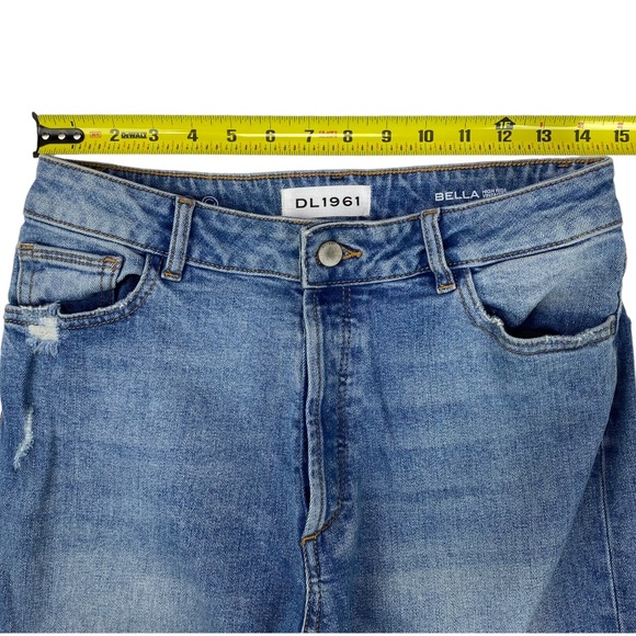 DL1961 Jeans Size 28 Bella High Rise Vintage Slim Button Fly Distressed Raw Hems - Picture 11 of 15